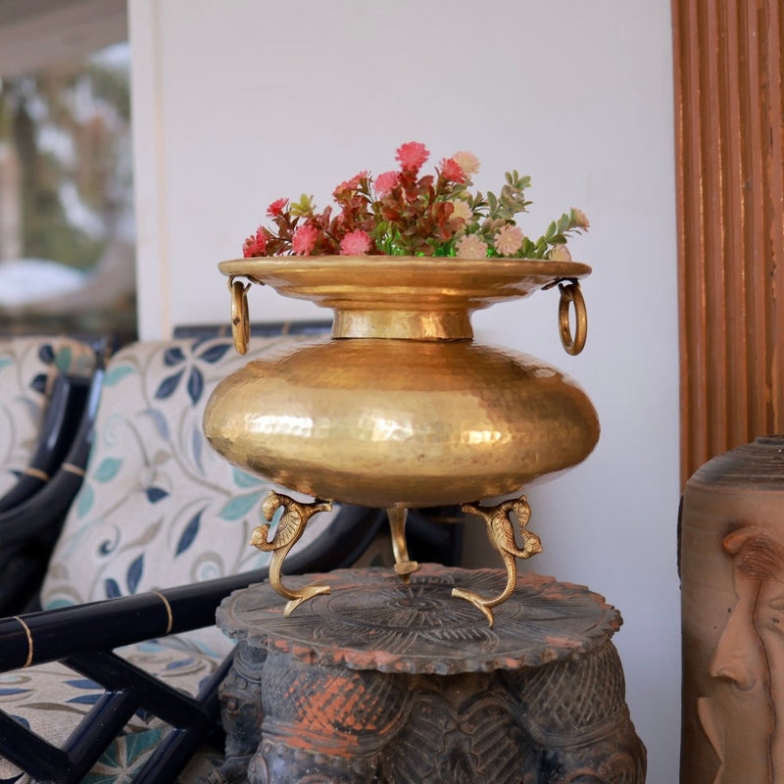 Decorative Brass Flower Pot