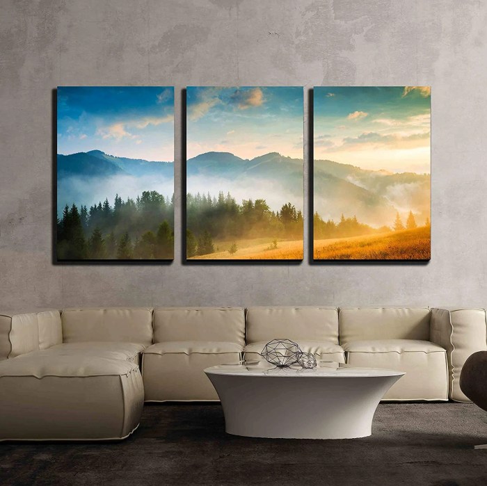 Wall piece sets three set arts