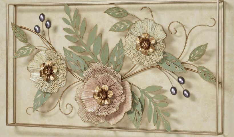 Floral metal wall art decor