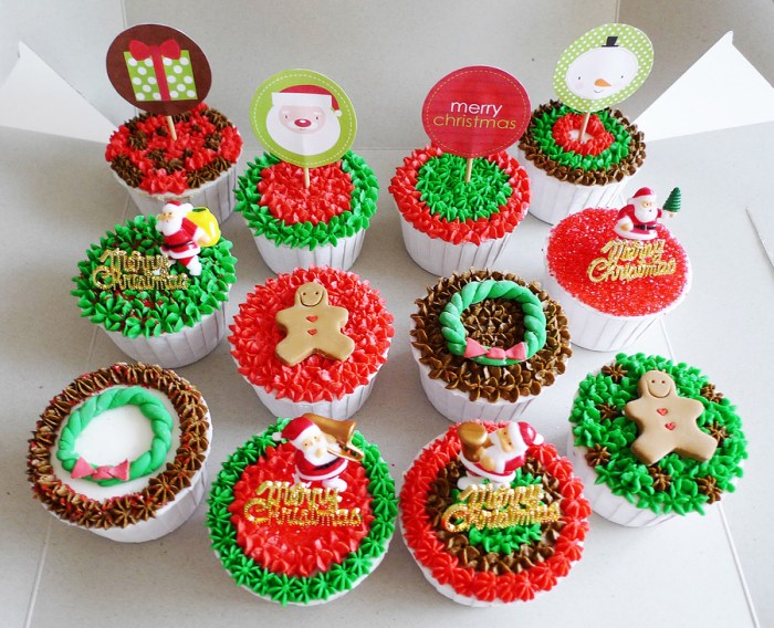 Weihnachts muffins deko