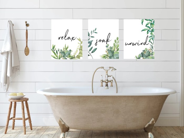 Bathroom art wall decor