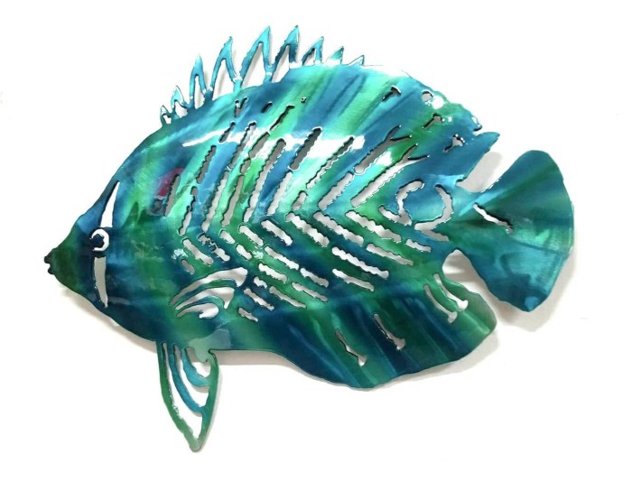 Fish metal decor beach