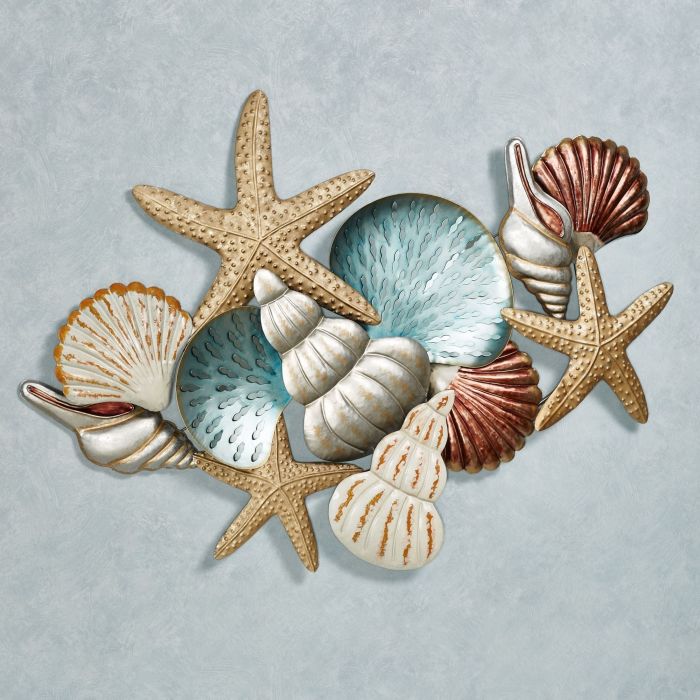 Coastal metal wall art decor