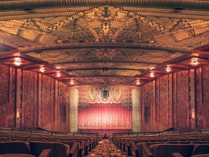 Art deco movie theater decor