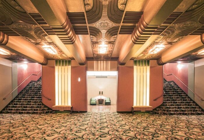 Art deco movie theater decor